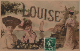 Prénom Louise, Bord De Mer, Voilier - Carte J.K. Colorisée - Voornamen