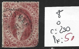 ARGENTINE 8 Oblitéré Côte 200 € ( Aminci Bas Droit ) - Used Stamps