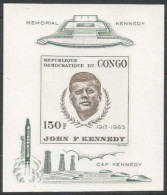 République Démocratique Du Congo - BL18 - Kennedy - Non Dentelé - Imperforated - 1966 - MNH - Autres & Non Classés