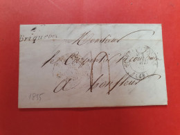 Cursive De Briquebec Sur Lettre Avec Texte Pour Honfleur En 1835  - N 84 - 1801-1848: Precursores XIX