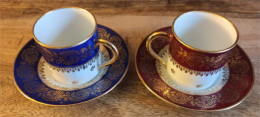 Tasses + Soucoupes Porcelaine D'art Limoges Husser Strasbourg - Limoges (FRA)