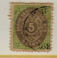 Danemark Antilles - (1873-79)  -   5 C. Armoiries - Oblit - Danemark (Antilles)