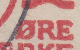Denmark 1913 Mi. 78, 2 Øre Wellenlinien ERROR Variety (Right Stamp) 'Notch' I 'R' In ØRE, Spot Under Paw (2 Scans) - Errors, Freaks & Oddities (EFO)