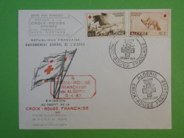 D100  ALGERIE   BELLE LETTRE  CROIX ROUGE FDC  1957 PARIS FRANCE+LE FENNEC   +AFF. PLAISANT++++ - Covers & Documents