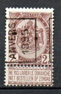 34 Voorafstempeling Op Nr 55 - ANVERS 1895  -  Positie A - Roller Precancels 1894-99