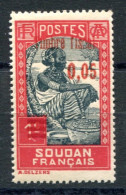 RC 26158 SOUDAN N° 62 TIMBRE FISCAL 0,05 / 1c ROUGE ET GRIS SURCHARGE ROUGE EMIS EN 1941 NEUF ** MNH TB - Ongebruikt