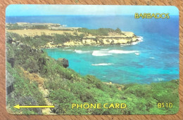 BARBADOS PAYSAGE B$ 10 CARIBBEAN CABLE & WIRELESS SCHEDA PREPAID TELECARTE TELEFONKARTE PHONECARD - Barbados (Barbuda)