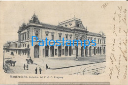 Delcampe - 218749 URUGUAY MONTEVIDEO STATION TRAIN ESTACION DE TREN CIRCULATED TO ARGENTINA POSTAL POSTCARD - Uruguay
