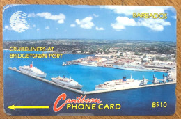 BARBADOS PORT B$ 10 CARIBBEAN CABLE & WIRELESS SCHEDA PREPAID TELECARTE TELEFONKARTE PHONECARD - Barbados (Barbuda)