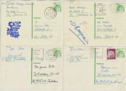 Bund 1982 Ganzsache Postkarte 50 Pfg. Michel Nr. P131 4x Gestempelt "Burgen Und Schlösser". Siehe 2 Scans - Postcards - Used