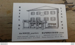 Carte De L'hotel Du Lion D'or A DAMPRICHARD ................ 5702 - Deportes & Turismo