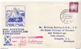 Postal History Cover: Greenland Cover With Scottish East Greenland Expedition From 1963 - Covers & Documents