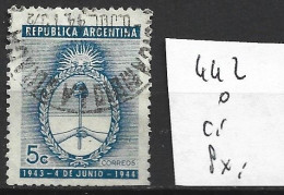 ARGENTINE 442 Oblitéré Côte 0.15 € - Used Stamps