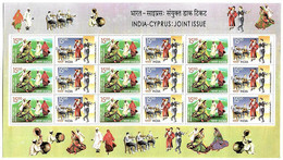India 2006 INDIA CYPRUS JOINT SHEETLET MNH As Per Scan - Joint Issues