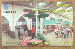 BARBADOS CRUISE TERMINAL B$ 10 CARIBBEAN CABLE & WIRELESS SCHEDA PREPAID TELECARTE TELEFONKARTE PHONECARD - Barbados (Barbuda)