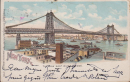 ETATS UNIS NY - NEW YORK CITY THE NEW EAST RIVER BRIDGE PRECURSEUR (trou De Punaise Haut Gauche) BRILLANT SUR LES CONTOU - Bridges & Tunnels