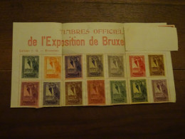 Belgique Vignettes Les 20 Timbres Officiels De L'exposition De Bruxelles 1910 - 1910-1911 Caritas