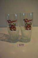 C109 2 Verres De Bières Jupiler ALL FOR BELGIUM - Glasses