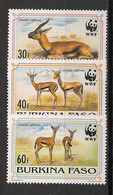 BURKINA FASO - 1993 - N°YT. 882 à 884 - Antilopes / WWF - Neuf Luxe ** / MNH / Postfrisch - Burkina Faso (1984-...)