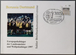 Deutschland, Borussia Dortmund -Brief 1998 Mit Sonderstempel, Weltpokalsieger1997 - Championnat D'Europe (UEFA)