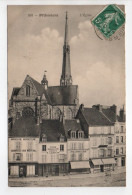 - CPA PITHIVIERS (45) - L'Église 1910 (MERCERIE BONNETERIE, QUINCAILLERIE LAMBLIN, PHARMACIE) - - Pithiviers