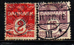 DANIMARCA - 1905 - CIFRA IN UN OVALE - UNICA LINEA - USATI - Gebruikt