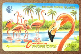 BRITISH VIRGIN ISLANDS FLAMAND ROSE US$ 20 CARIBBEAN CABLE & WIRELESS SCHEDA PREPAID TELECARTE TELEFONKARTE PHONECARD - Virgin Islands