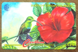 BRITISH VIRGIN ISLANDS HUMMING BIRD US$ 5 CARIBBEAN CABLE & WIRELESS SCHEDA PREPAID TELECARTE TELEFONKARTE PHONECARD - Virgin Islands