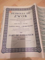 Pétroles De Zwor  1924 - Pétrole
