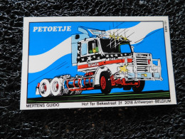 QSL - CB, PETOETJE, Mertens Guido, Antwerpen, Belgium, Camion Scania (F20) - CB-Funk