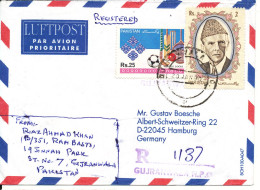 Pakistan Registered Air Mail Cover Sent To Germany 20-1-1998 - Pakistan