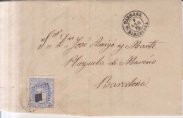 Año 1870 Edifil 107 Alegoria Carta Matasellos Rombo Tarrasa Barcelona Pablo Alegre - Brieven En Documenten