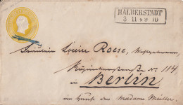 Preussen GS-Umschlag 3 Silbgr. R2 Halberstadt 3.11. Gel. Nach Berlin - Postwaardestukken