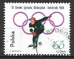 POLOGNE      -  1964 .   PATINAGE  DE  VITESSE     -      Oblitéré - Figure Skating