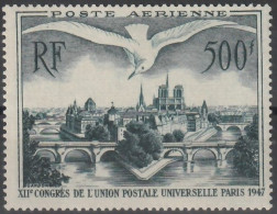 1947 France 12th UPU Congress In Paris: Seagull Over Ile De La Cite Stamp (** / MNH / UMM) - Meeuwen