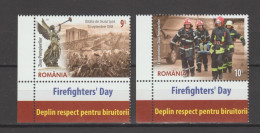 ROMANIA 2023  September 13 - Firefighters Day  Set Of 2 Stamps  MNH** - Sapeurs-Pompiers