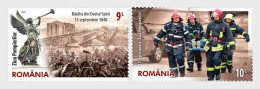 ROMANIA 2023  September 13 - Firefighters Day  Set Of 2 Stamps  MNH** - Sapeurs-Pompiers