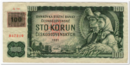 CZECH REPUBLIC,100 KORUN,1993- (OLD DATE 1961) P.1c,FINE - Tsjechoslowakije