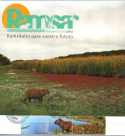 Capy Capybara Carpincho Uruguay Stamp Speial Edition Card - Rongeurs