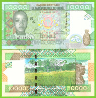 GUINEA  10000 FRANCS 2007 P-42a  UNC - Guinée