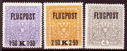 Austria 1918 Posta Aerea Unif.A1/3 **/MNH VF/F - Altri & Non Classificati