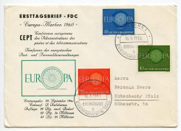 Germany, West 1955 Scott 818-820 Europa CEPT FDC - 1948-1960