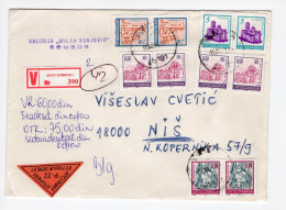 1996. YUGOSLAVIA,SERBIA,SOMBOR TO NIS,VALUE COVER,REIMBURSEMENT LABEL - Cartas & Documentos