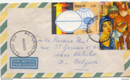 Postal History Cover: Brazil Stamps From SSs On Cover - Briefe U. Dokumente