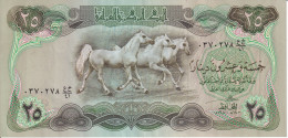 BILLETE DE IRAQ DE 25 DINARS DEL AÑO 1980 SIN CIRCULAR (UNC) (BANKNOTE) CABALLO-HORSE - Irak