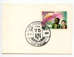 Belgium 1966 A.C.W. 75th Anniversary Rerum Novarum Commemorative Cover, Scott 660, Sint-Niklaas Postmark - Lettres & Documents