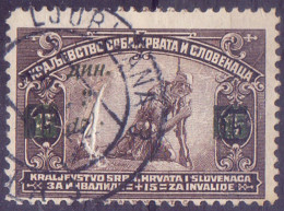 JUGOSLAVIA - ERROR OVPT. INVALIDS "3 Din" BROKEN - O - 1922 - Sin Dentar, Pruebas De Impresión Y Variedades