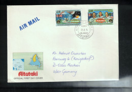 Aitutaki 1994 Space / Weltraum 25th Anniversary Of The First Moonlanding FDC - Oceanië