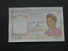 INDOCHINE Une  Piastre 1949  - Banque De L'Indochine - Giay Môt Dông Vang  **** EN ACHAT IMMEDIAT **** - Indocina