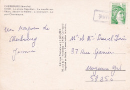 Pour Annulation Tp --griffe  "Refusé"  Sur Timbre Type Sabine Sur Carte Postale  CHERBOURG--Multivues - Manual Postmarks
